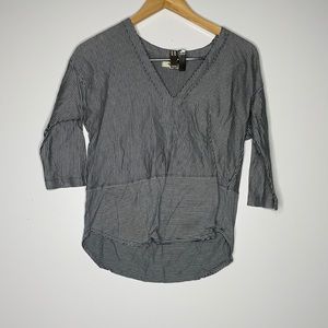 Madewell Striped Blouse Sz XS‎ Blue/White